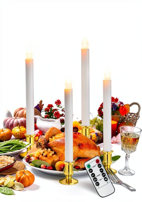 YAUNGEL LED Window Candles Remote Control Gold Silver-1