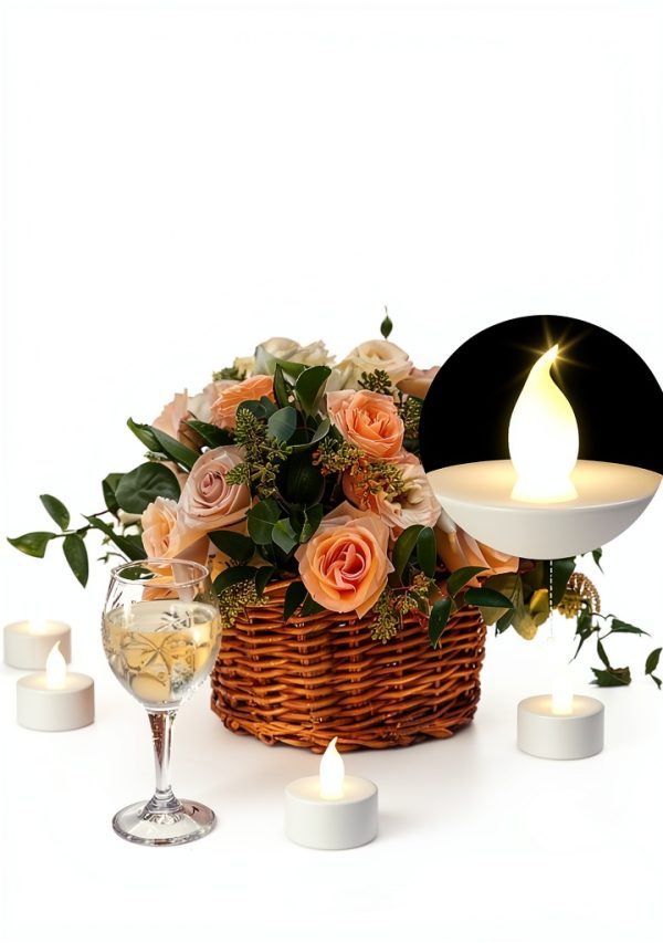 PUNPUBA LED Flameless Candles Warm White Battery Operated-4