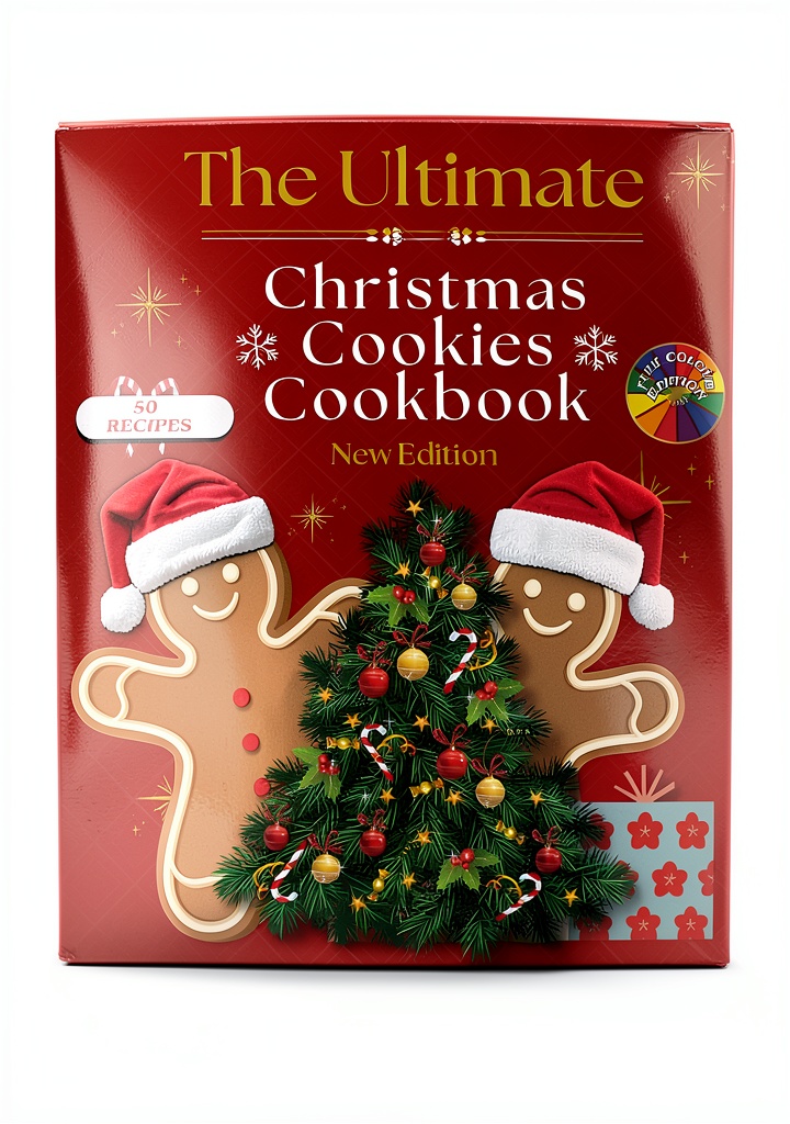 'Christmas Cookbook Kindle edition open on a tablet'