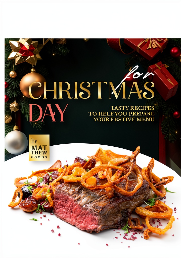 'Christmas and Hanukkah cooking Kindle book cover showing festive recipes'