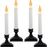 Xodus Innovations Cordless Window Candles Flickering Amber-0
